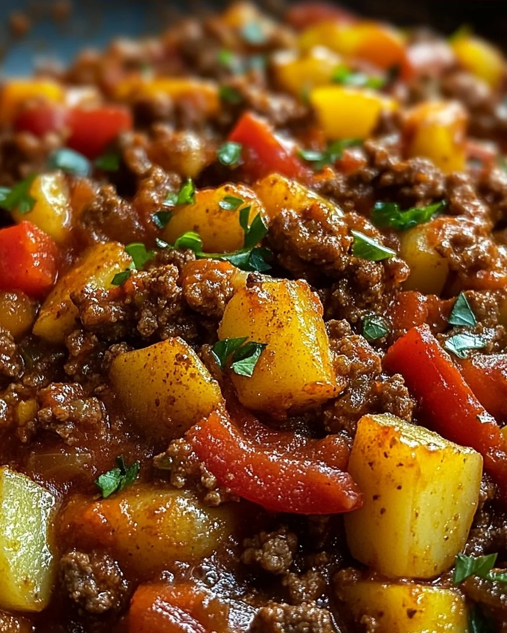 Bauerntopf mit Hackfleisch, Kartoffeln & Paprika