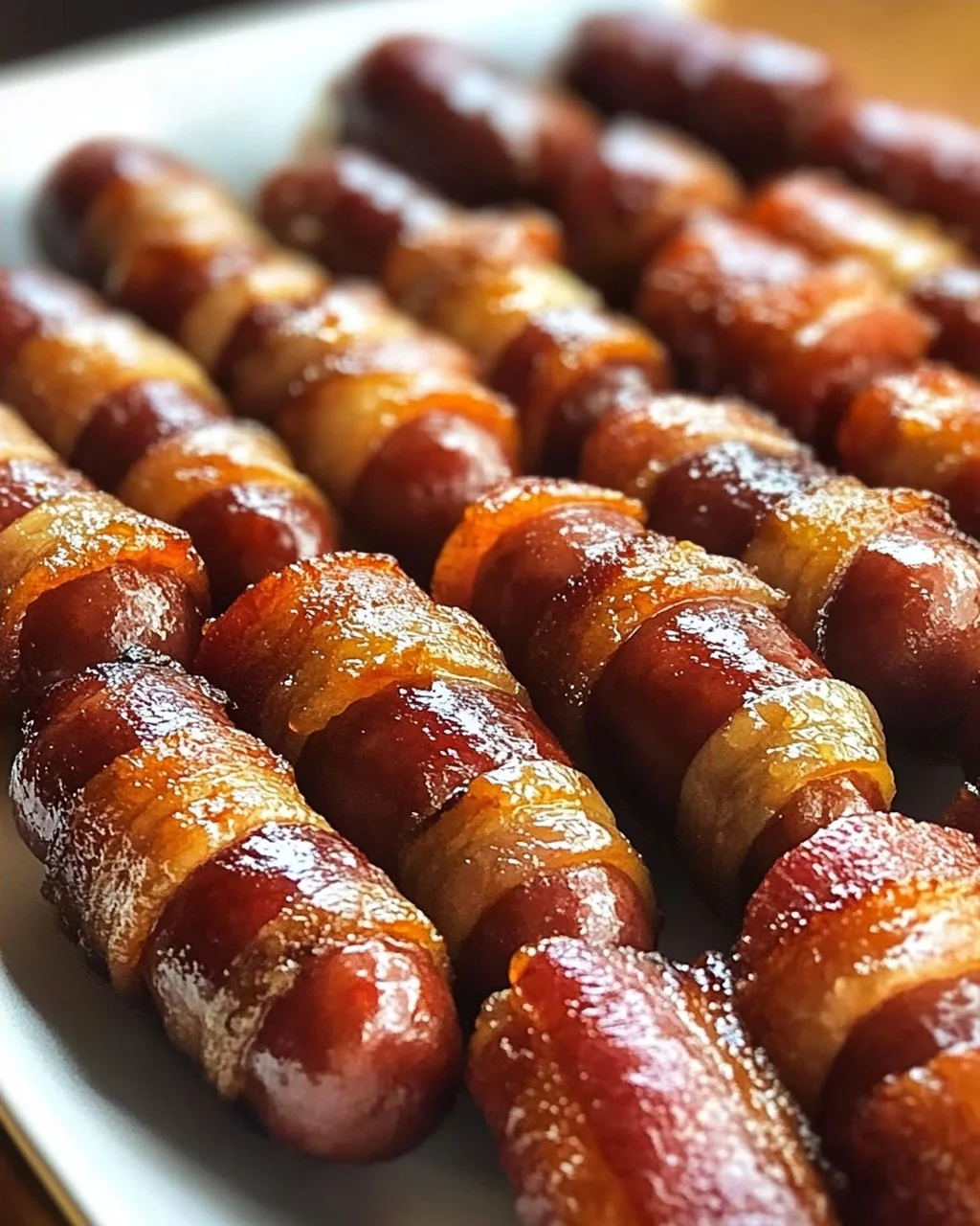 Brauner Zucker Speck umwickelt für fette Partys