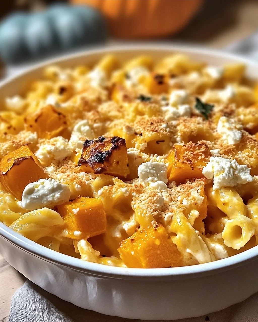 Cremige Gebackene Feta Kürbis Pasta