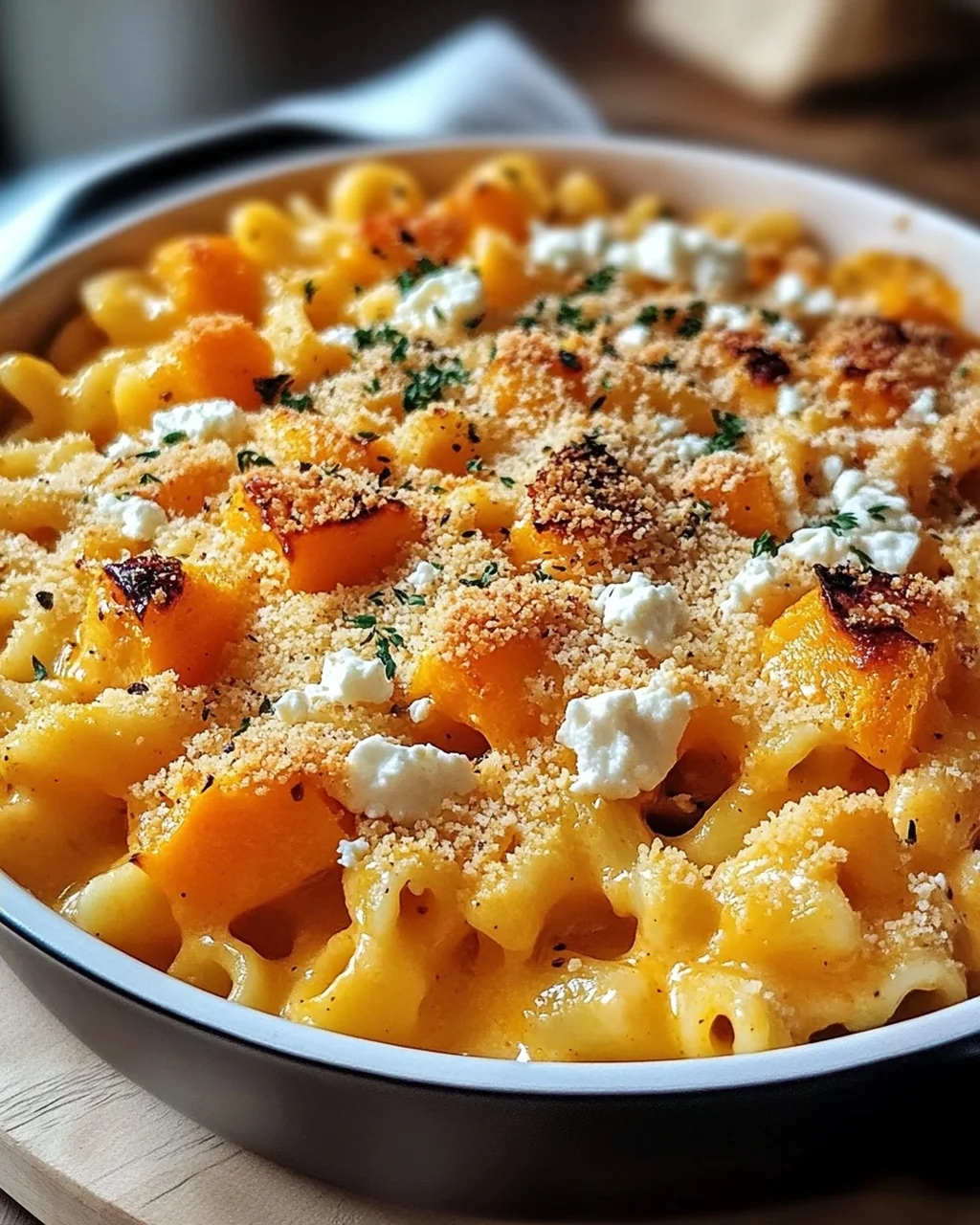 Cremige Gebackene Feta Kürbis Pasta
