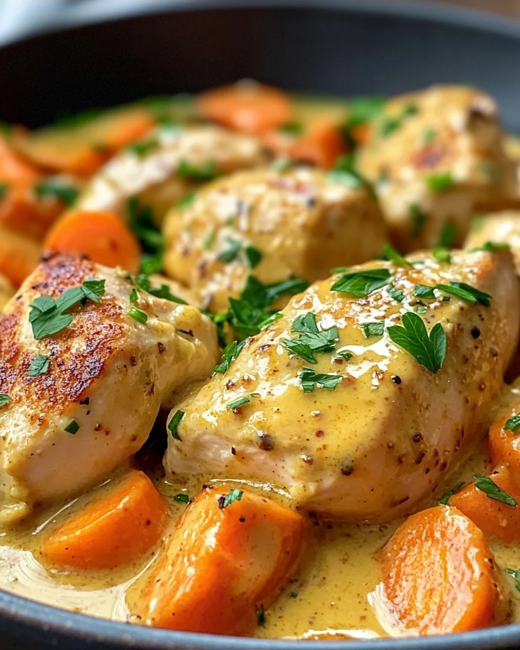 Cremiges Honig Senf Hähnchen