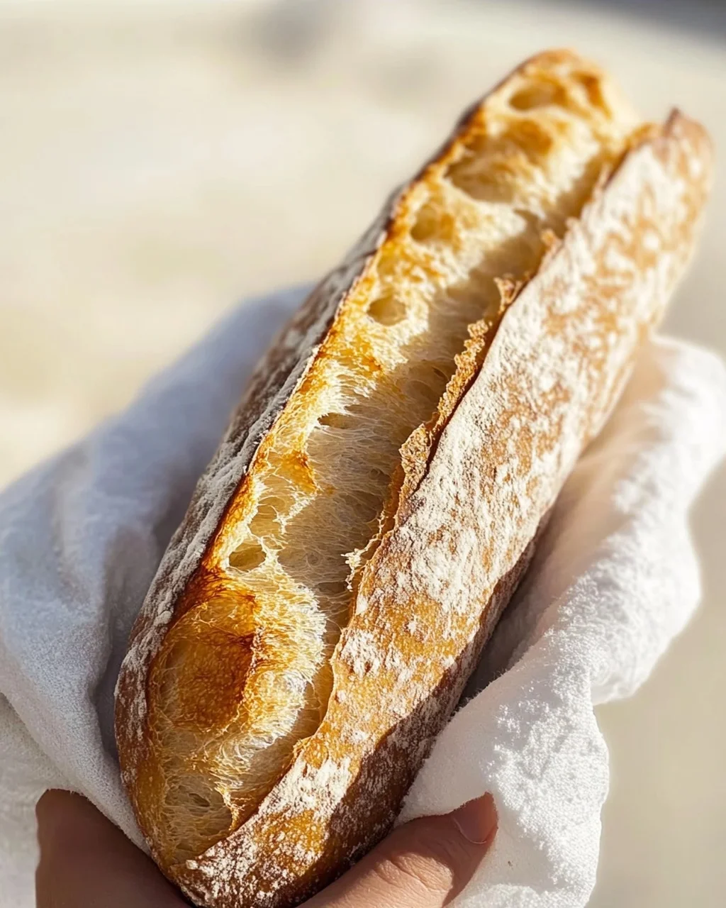 Einfaches Rezept für knuspriges Baguette
