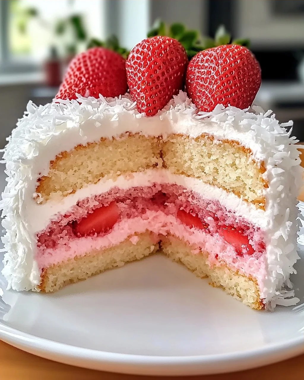Erdbeer-Kokos-Schaumkuchen leicht gemacht