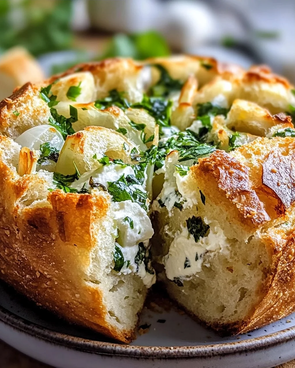 Gefülltes Bärlauchbrot mit Frischkäse: Einfach unwiderstehlich