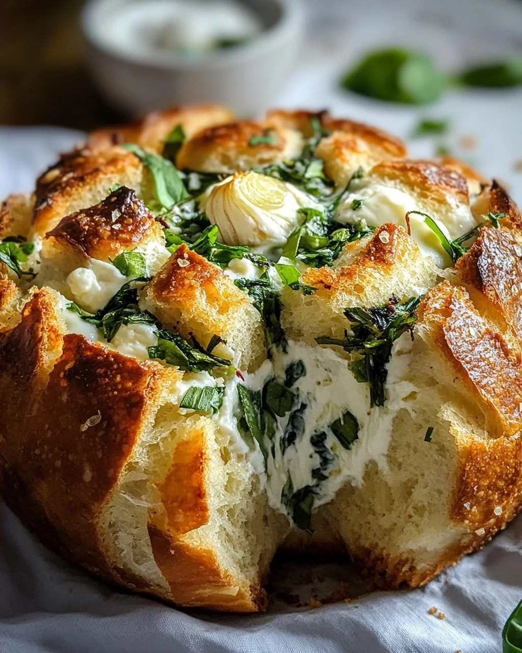Gefülltes Bärlauchbrot mit Frischkäse: Einfach unwiderstehlich