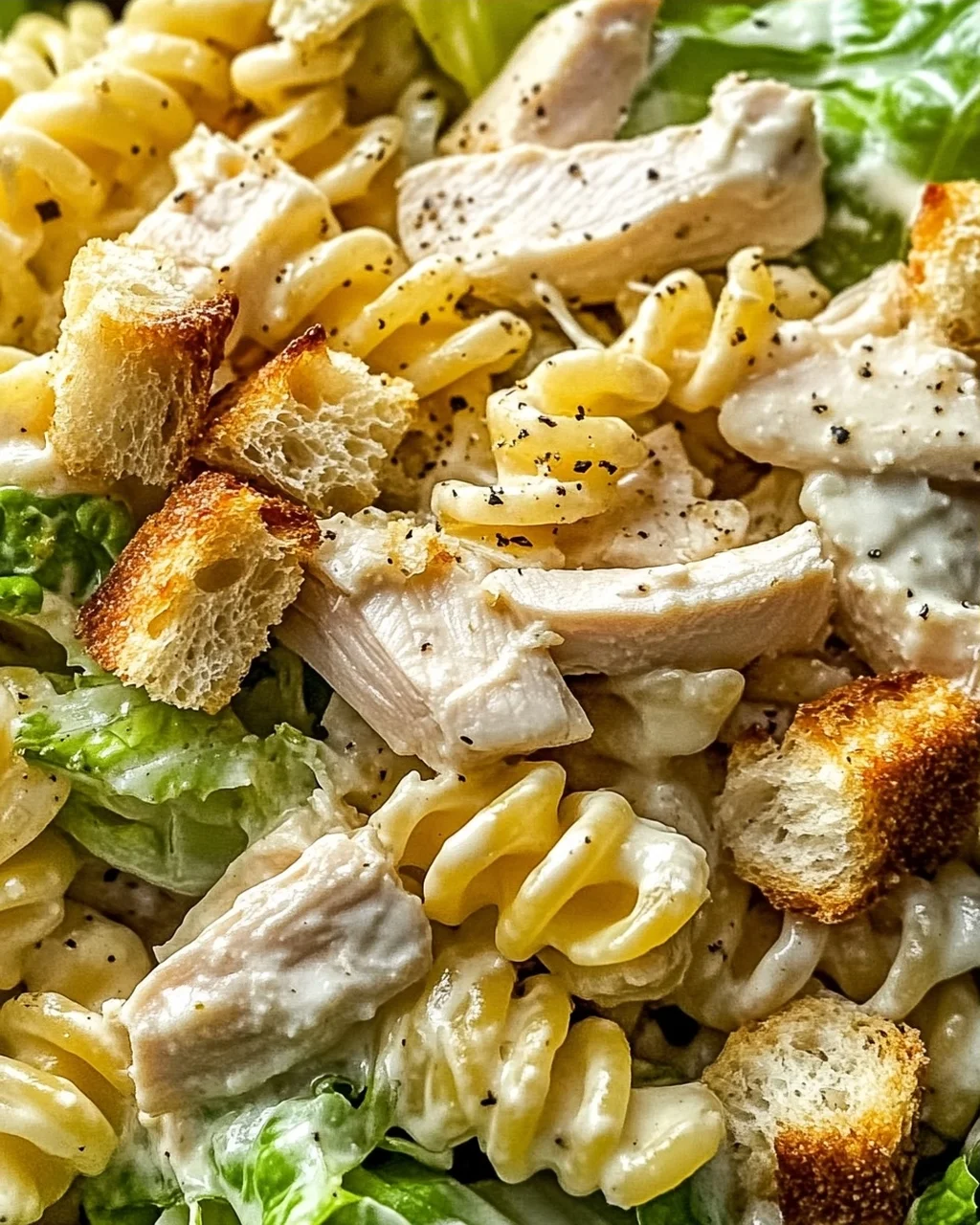 Hühnchen Caesar Nudelsalat für jede Gelegenheit