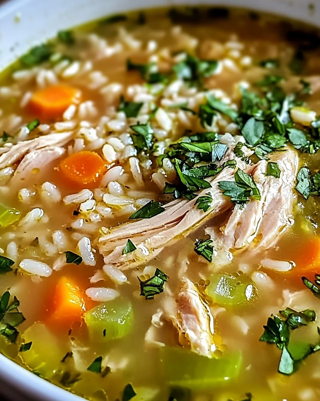 Hühner-Reis-Suppe mit speziellem Kräuter-Extrakt