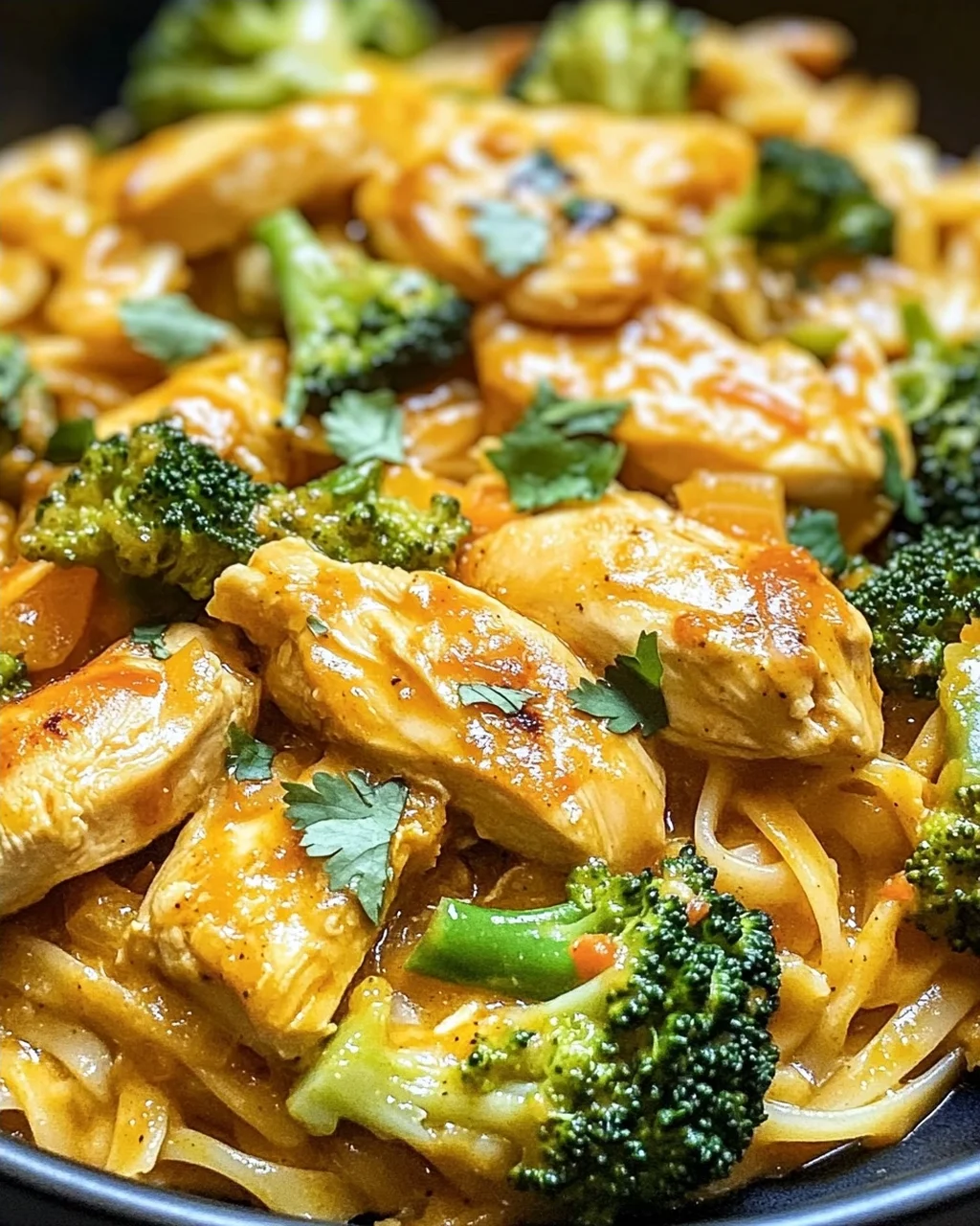 Kokosnuss-Curry-Hühnchen und Reisnudeln leicht gemacht