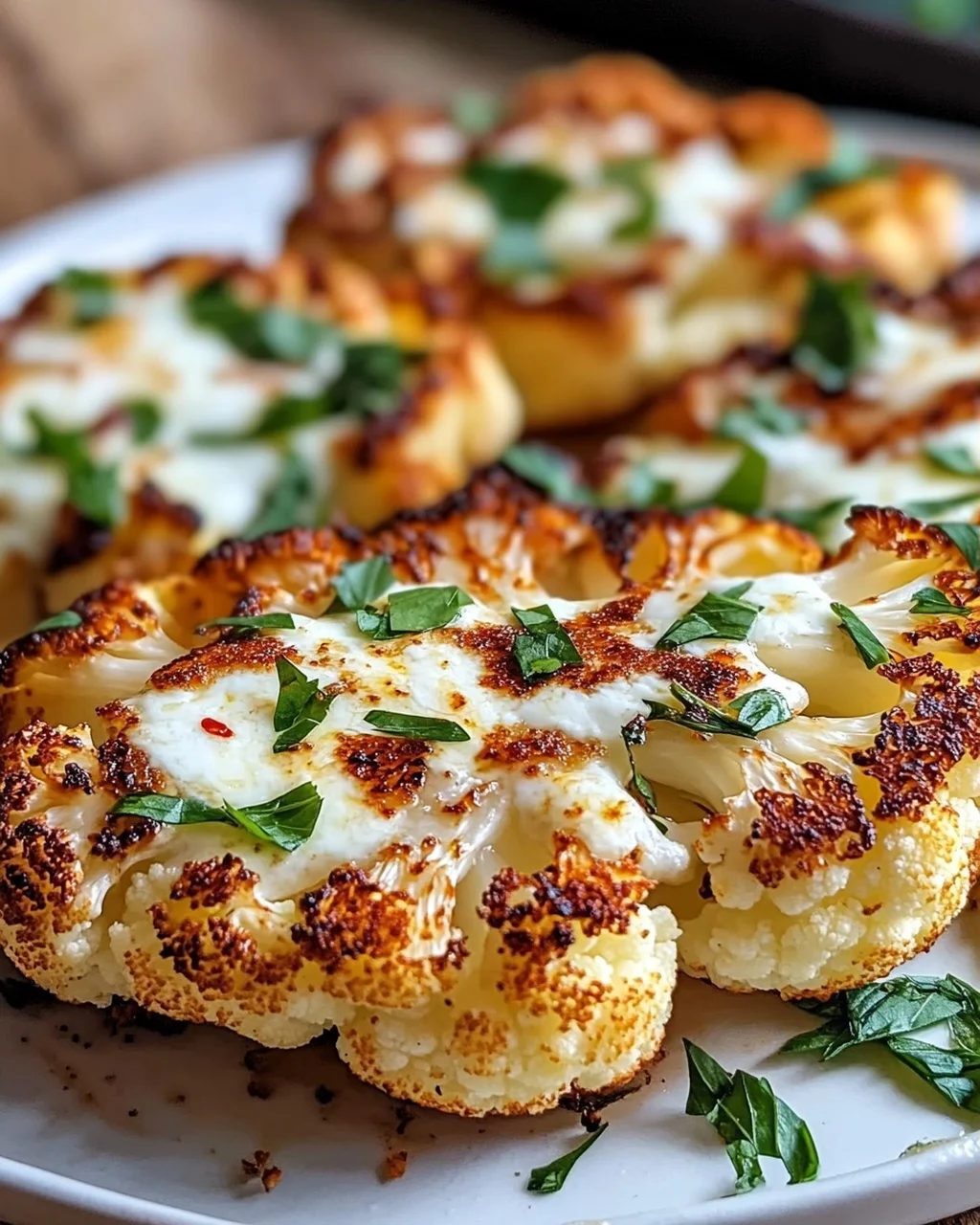 Köstliche Gebackene Mozzarella Blumenkohlsteaks Rezept