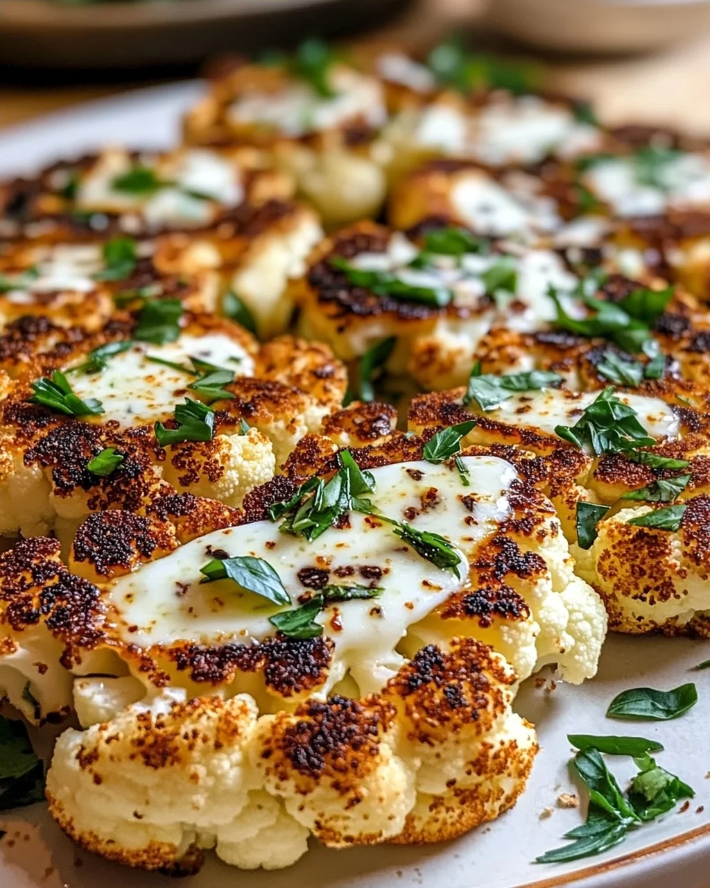 Köstliche Gebackene Mozzarella Blumenkohlsteaks Rezept