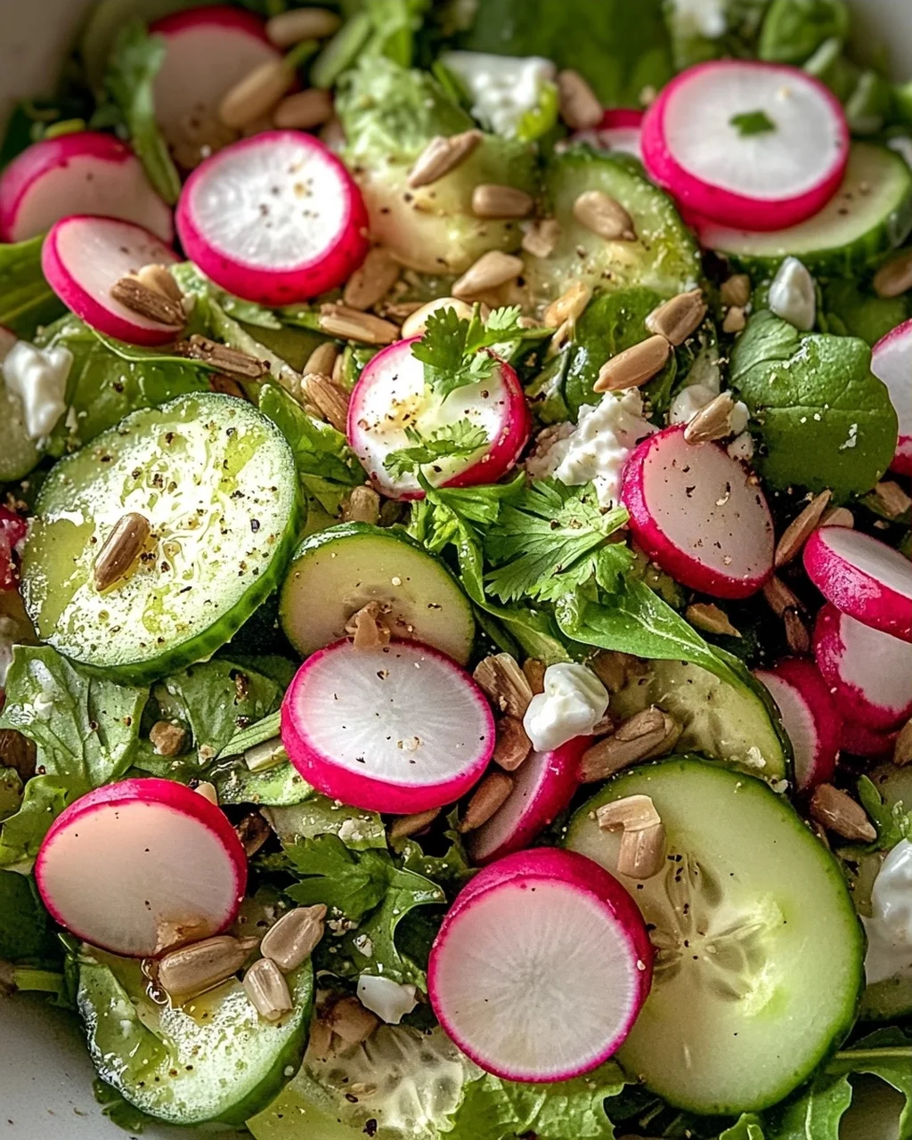 Leichter Frühlingssalat mit Radieschen & Joghurt-Dressing