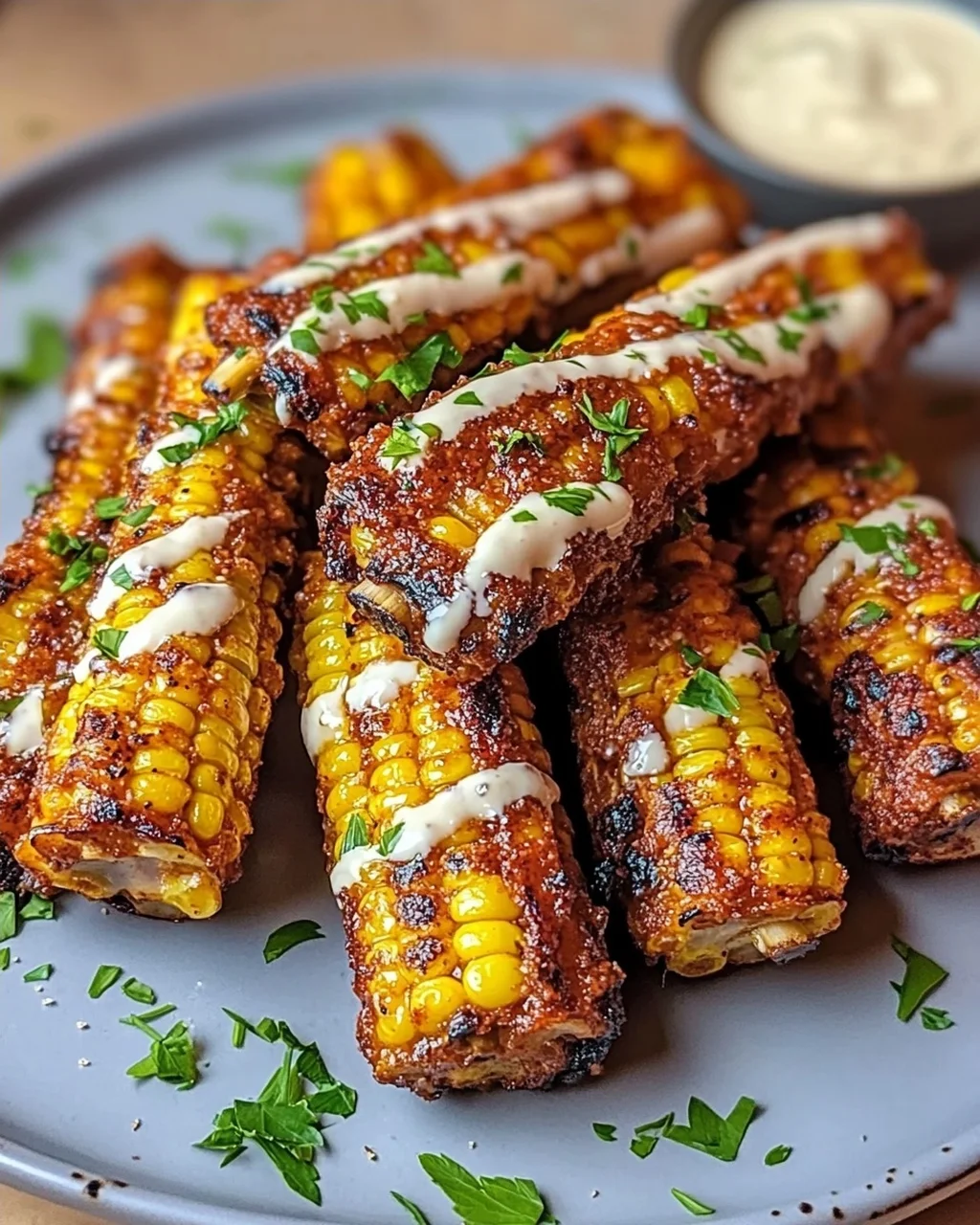 Luftfritteusen-Maisrippen mit köstlichen Variationen