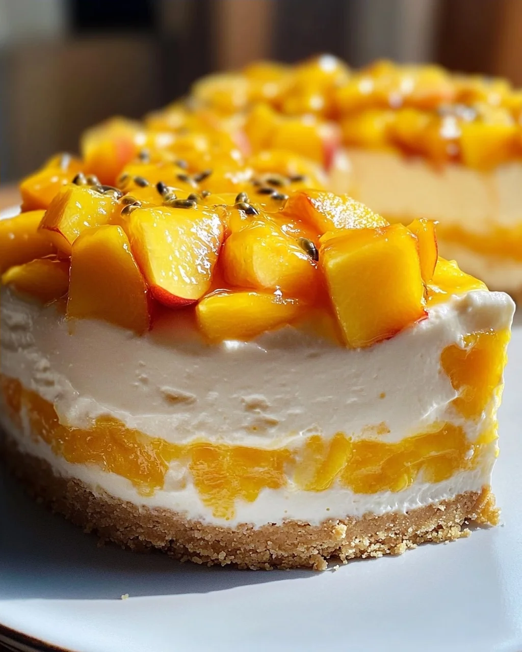 Pfirsich Maracuja Torte ohne Backen