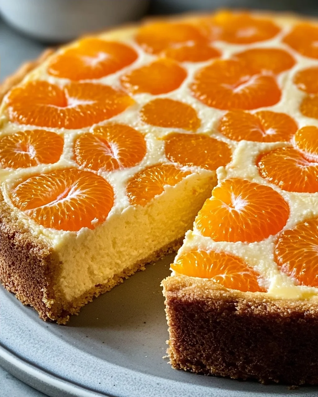 Quarkkuchen mit Mandarinen