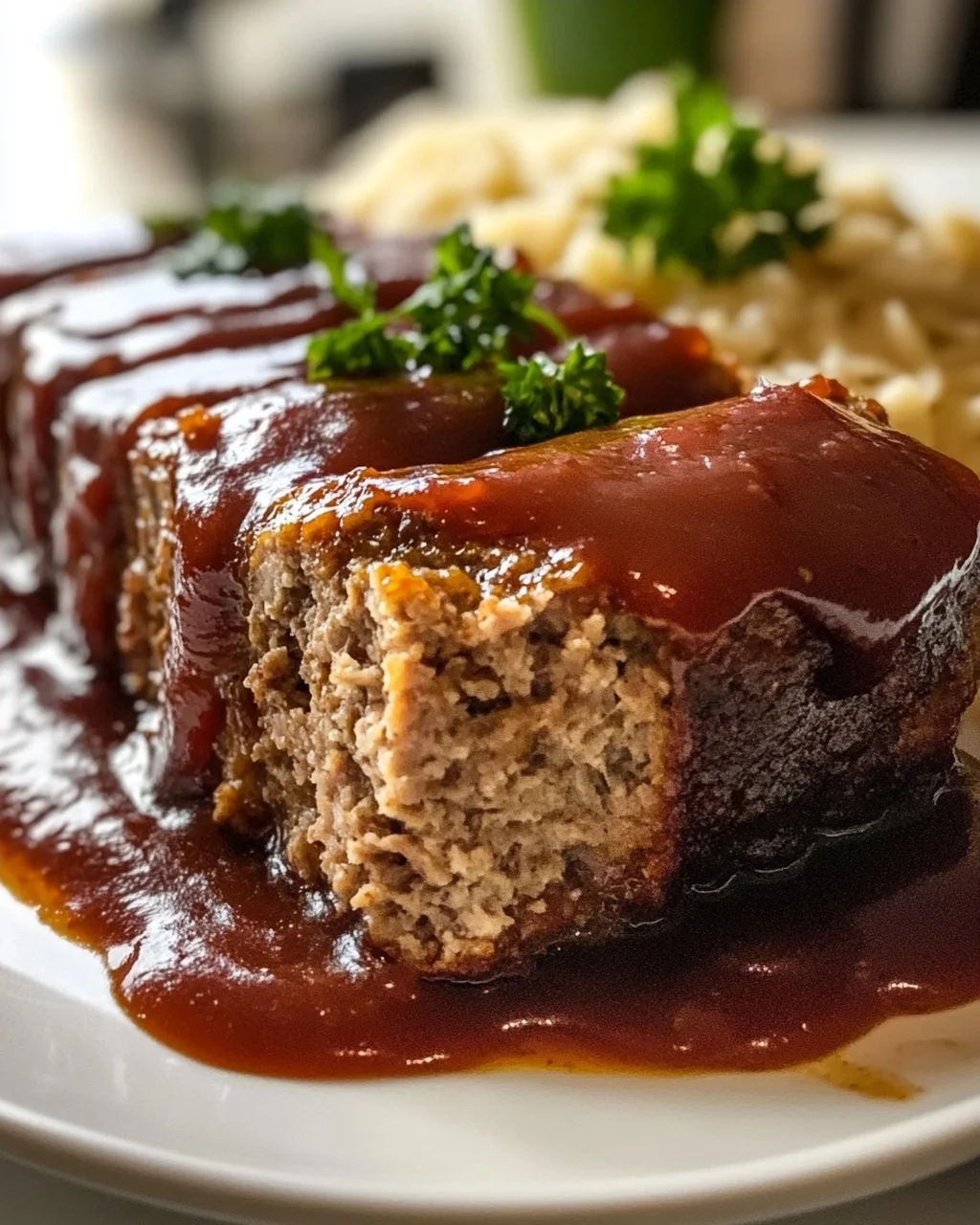 Saftiger Hackbraten mit Sauce
