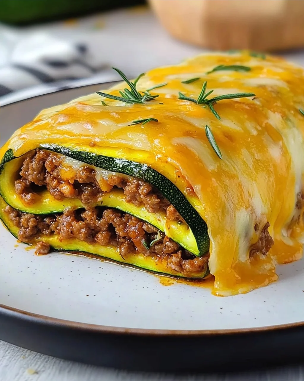 Savory Zucchini Ground Beef Roll Delight