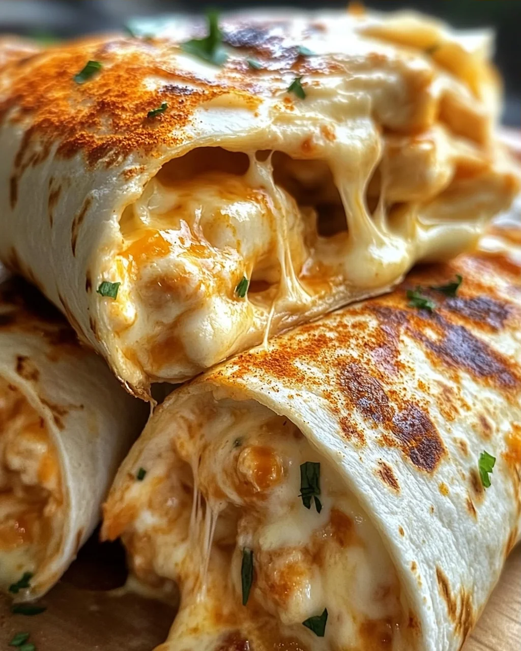 Schnelle Käse Knoblauch Hähnchen Wraps