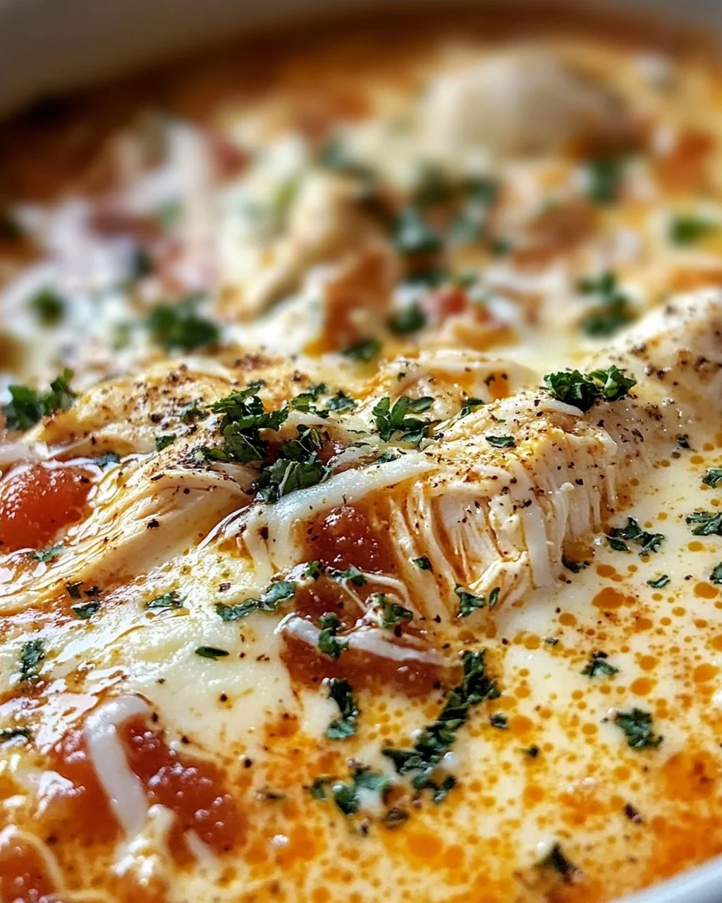 Schnelle & cremige Crock Pot Hähnchen Parmesan Suppe – Probier sie!