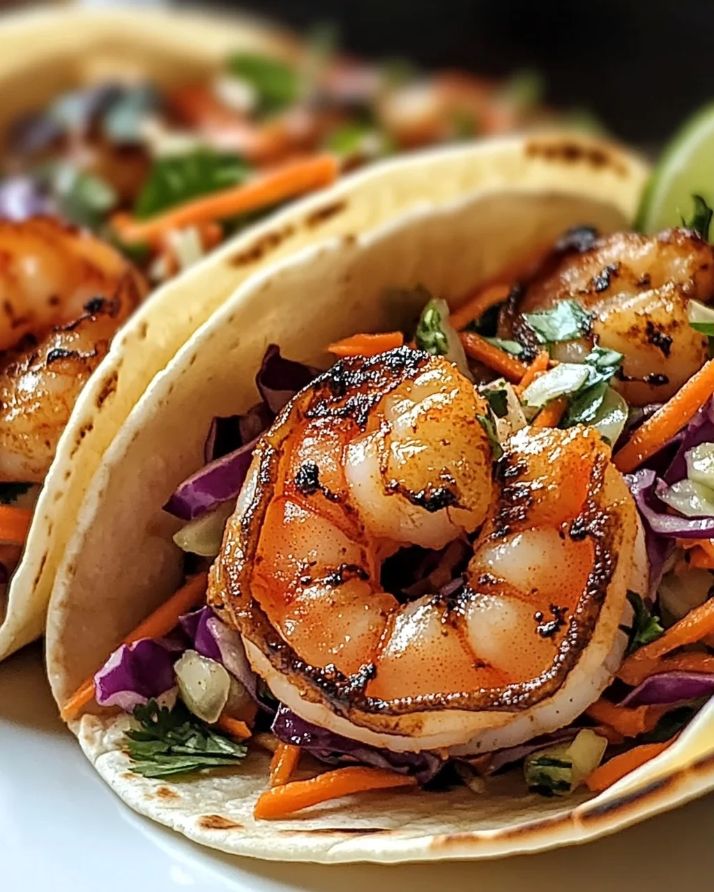 Schwarze Garnelen Tacos mit Slaw für jeden Anlass