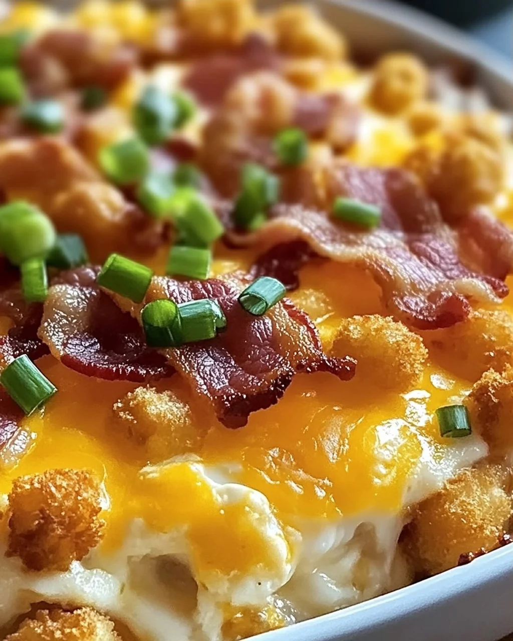 Speck und Ei Tater Tot Auflauf für Frühstücksliebe