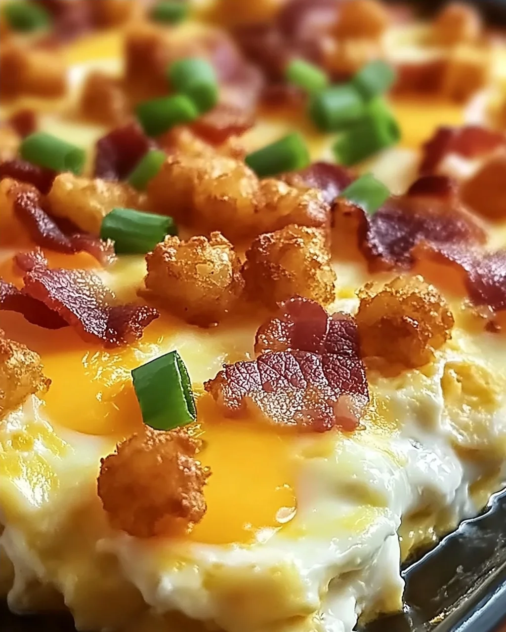 Speck und Ei Tater Tot Auflauf für Frühstücksliebe