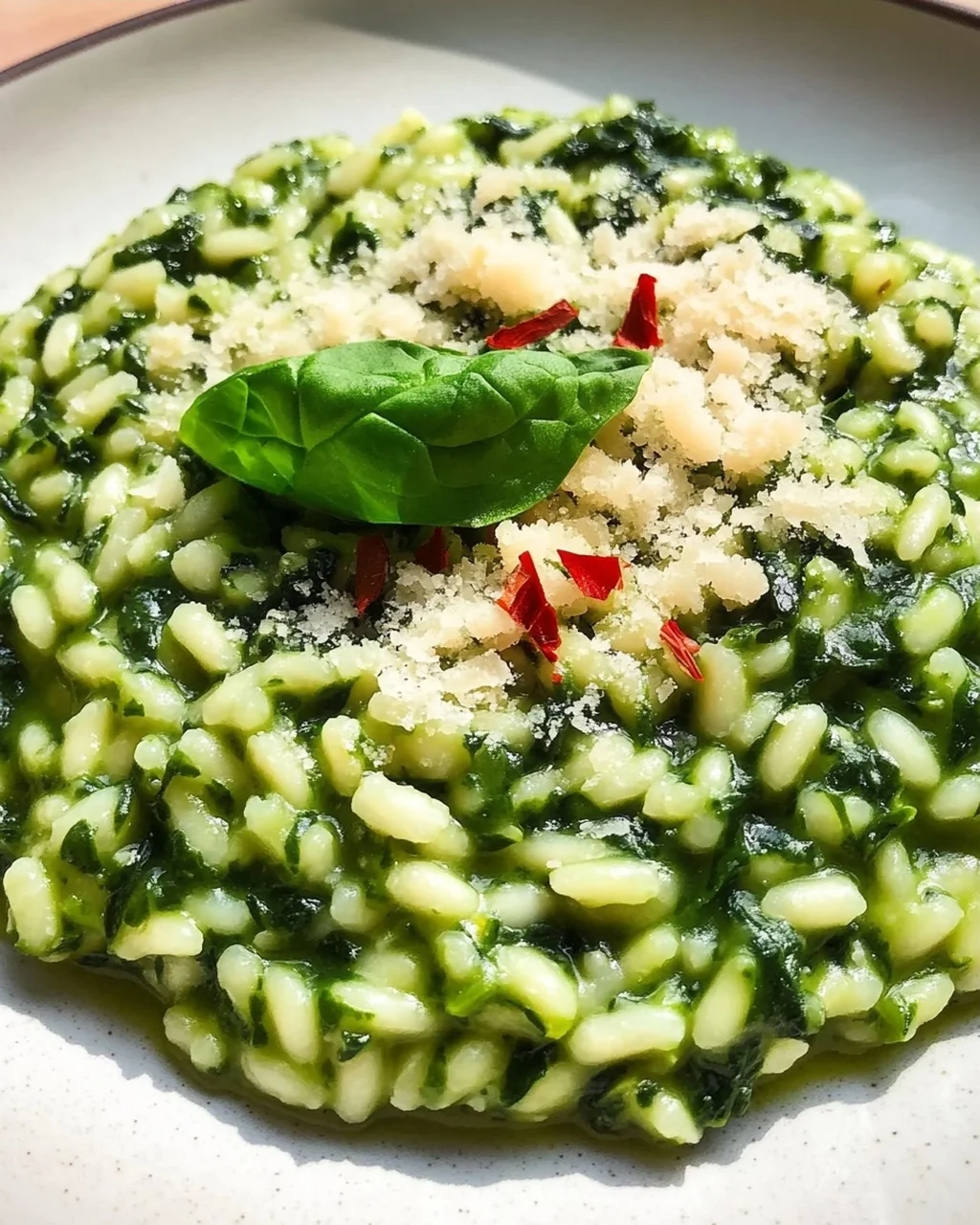 Spinat-Risotto mit frischen Kräutern