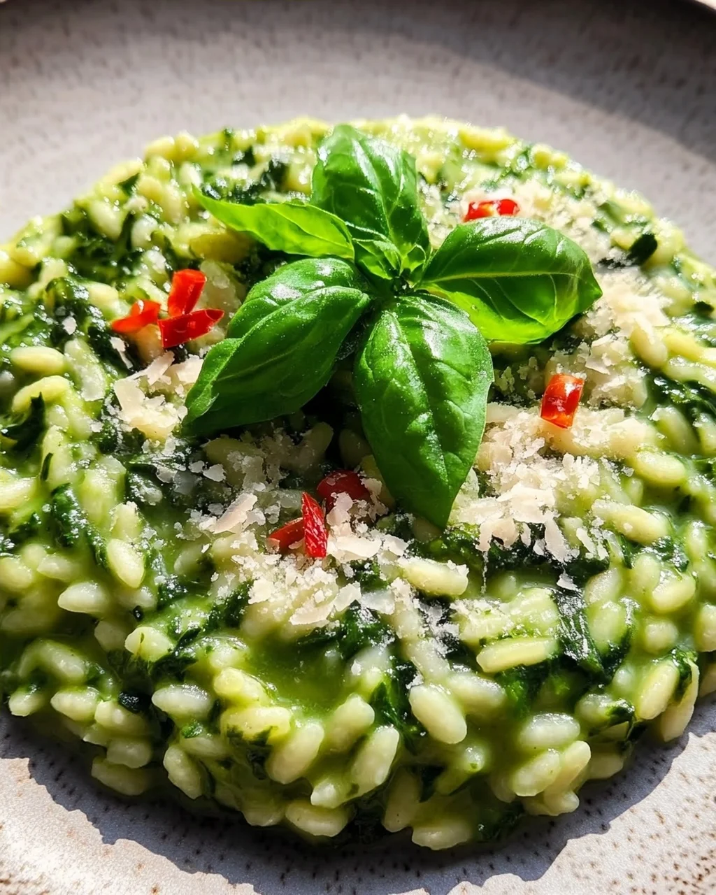 Spinat-Risotto mit frischen Kräutern