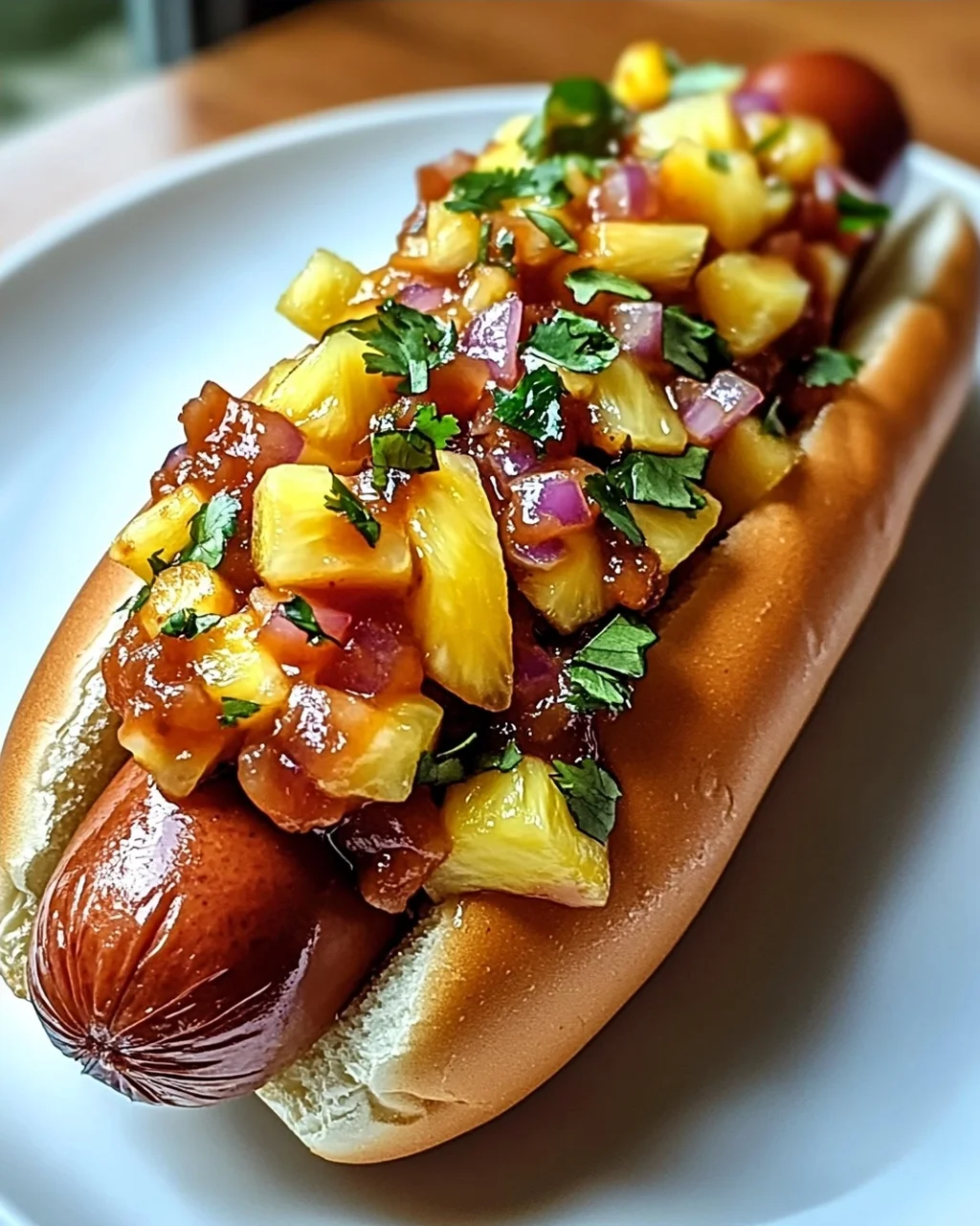 Tropische Rinder-Hotdogs mit Insel-Flair genießen