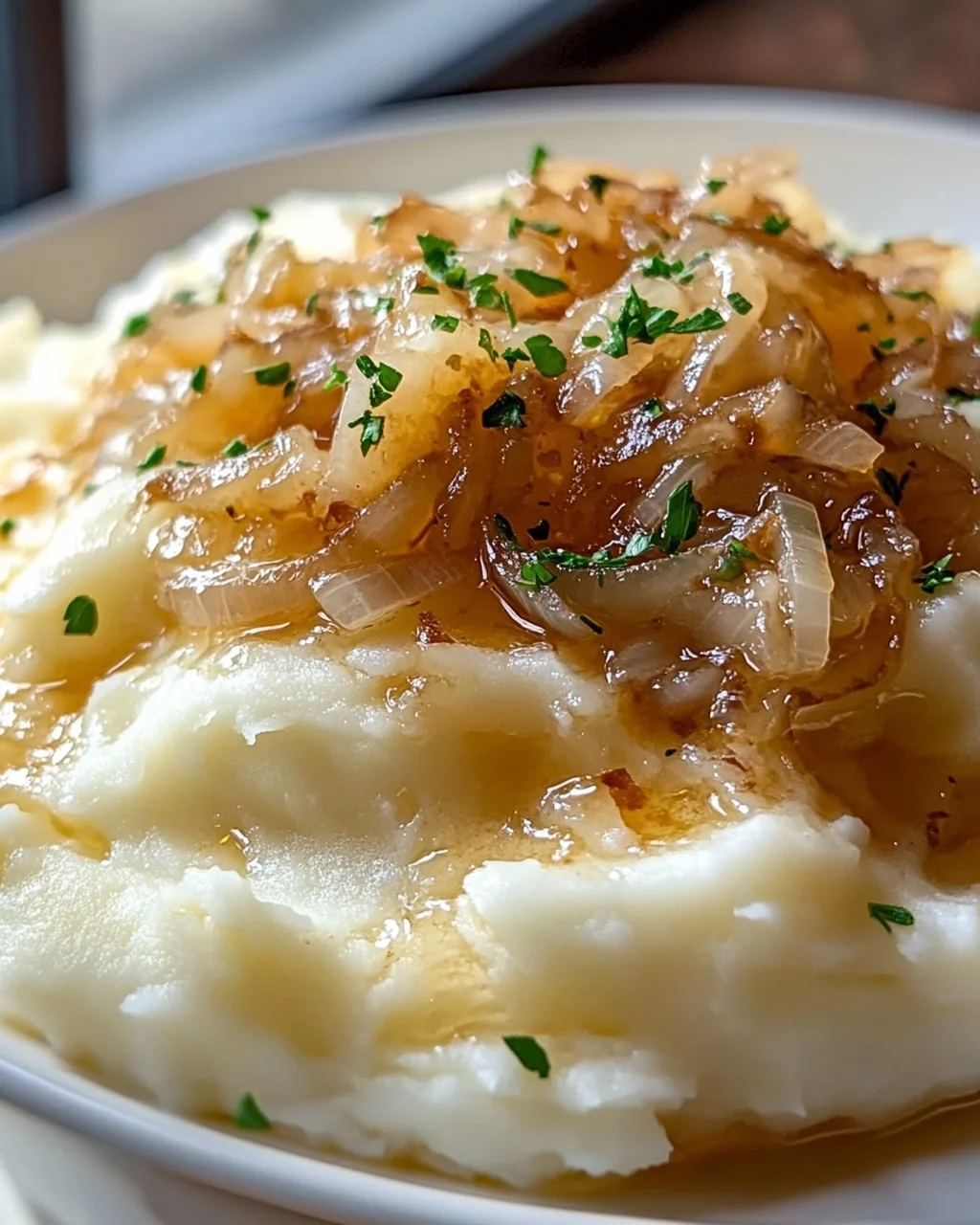 Unwiderstehliche Knoblauchbutter-Zwiebelsauce für Püree