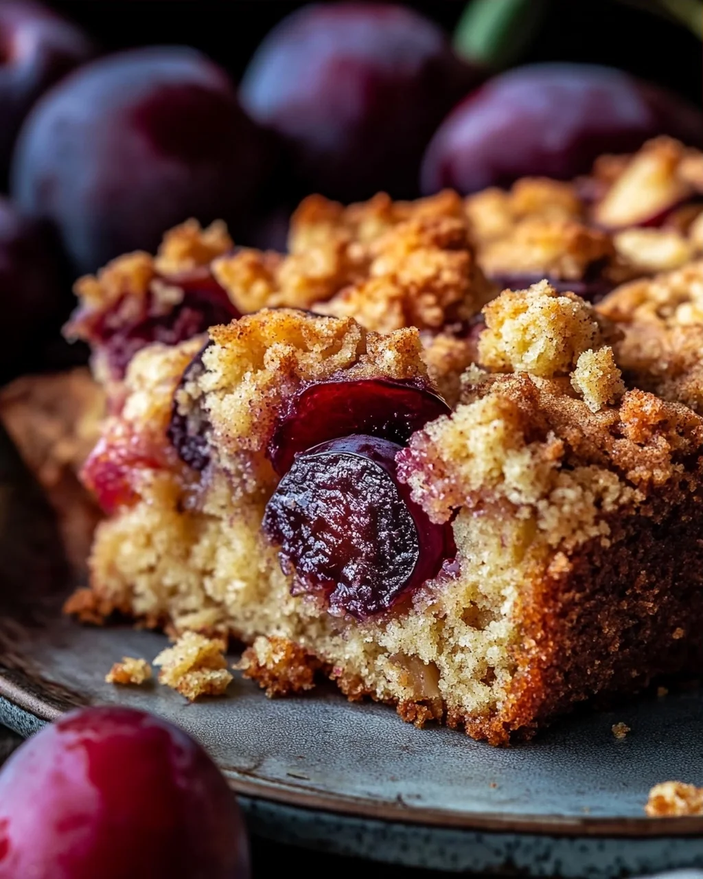 Walnuss-Zwetschgenkuchen mit Zimt-Streuseln