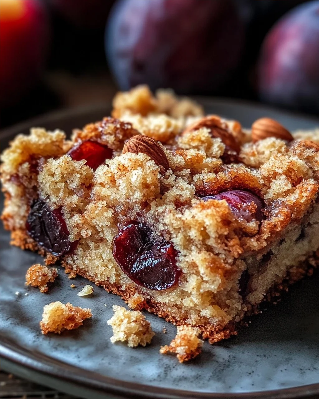 Walnuss-Zwetschgenkuchen mit Zimt-Streuseln