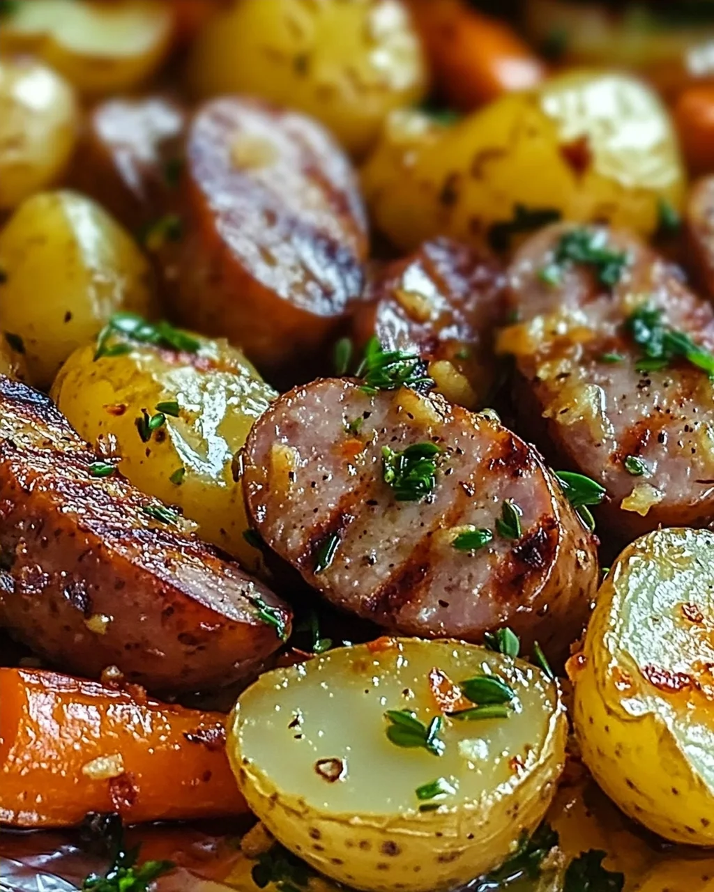 Wurst & Kartoffel Folienpaket schnell und lecker